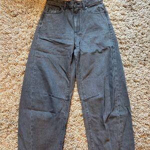 GU Medium Barrel Jeans Black